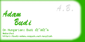 adam budi business card